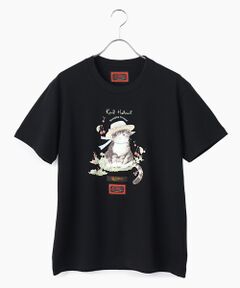 PINK HOUSE / ピンクハウス Tシャツ | さくらんぼの丘のねこプリントTシャツ