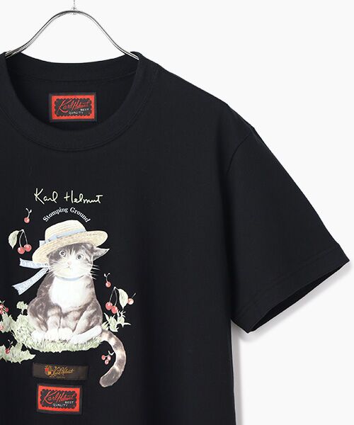 PINK HOUSE / ピンクハウス Tシャツ | さくらんぼの丘のねこプリントTシャツ | 詳細2