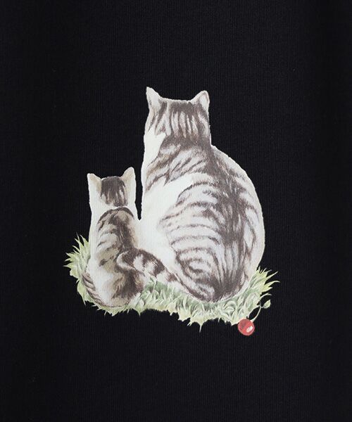 PINK HOUSE / ピンクハウス Tシャツ | さくらんぼの丘のねこプリントTシャツ | 詳細5
