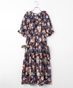 PINK HOUSE / ピンクハウス ロング・マキシ丈ワンピース | フラワーチェックプリントミディワンピース