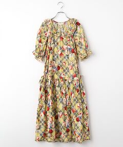 PINK HOUSE / ピンクハウス ロング・マキシ丈ワンピース | フラワーチェックプリントミディワンピース