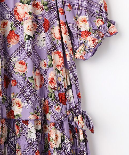 PINK HOUSE / ピンクハウス ロング・マキシ丈ワンピース | フラワーチェックプリントミディワンピース | 詳細7