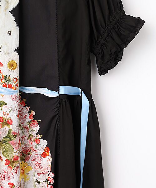 PINK HOUSE / ピンクハウス ロング・マキシ丈ワンピース | トロンプルイユラビットプリント使いローンワンピース | 詳細3