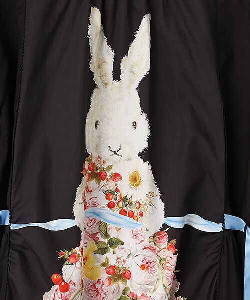 PINK HOUSE / ピンクハウス ロング・マキシ丈ワンピース | トロンプルイユラビットプリント使いローンワンピース | 詳細5