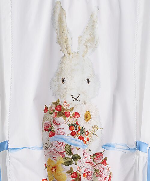 PINK HOUSE / ピンクハウス ロング・マキシ丈ワンピース | トロンプルイユラビットプリント使いローンワンピース | 詳細7