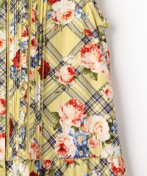 PINK HOUSE / ピンクハウス ロング・マキシ丈ワンピース | フラワーチェックプリントノースリーブワンピース | 詳細6