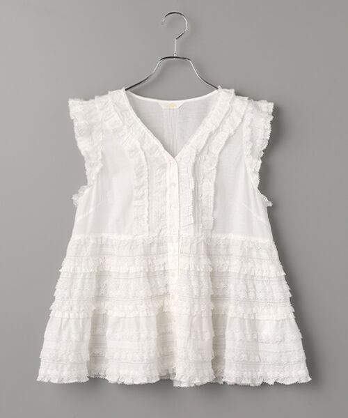 PINK HOUSE / ピンクハウス シャツ・ブラウス | レース使いローンブラウス（シロ）