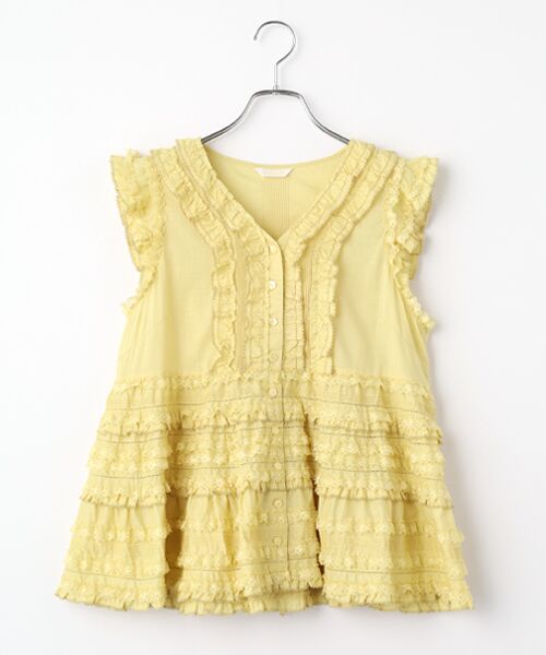 PINK HOUSE / ピンクハウス シャツ・ブラウス | レース使いローンブラウス（イエロー）