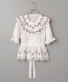 PINK HOUSE / ピンクハウス シャツ・ブラウス | フラワーエンブレース使いブラウス