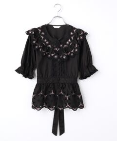 PINK HOUSE / ピンクハウス シャツ・ブラウス | フラワーエンブレース使いブラウス