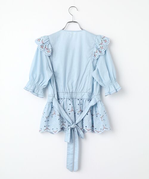 PINK HOUSE / ピンクハウス シャツ・ブラウス | フラワーエンブレース使いブラウス | 詳細2