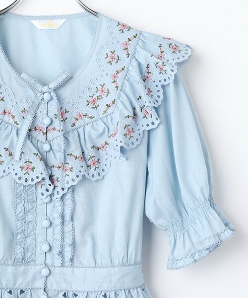 PINK HOUSE / ピンクハウス シャツ・ブラウス | フラワーエンブレース使いブラウス | 詳細3