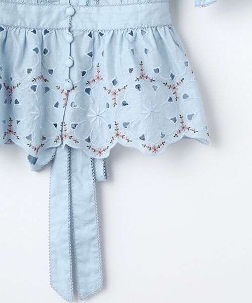 PINK HOUSE / ピンクハウス シャツ・ブラウス | フラワーエンブレース使いブラウス | 詳細4