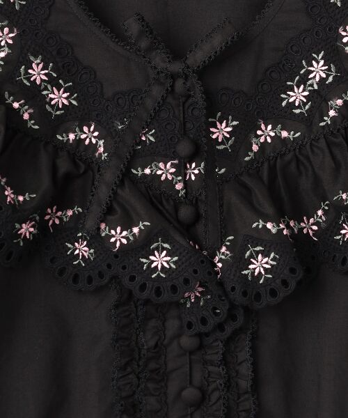 PINK HOUSE / ピンクハウス シャツ・ブラウス | フラワーエンブレース使いブラウス | 詳細7