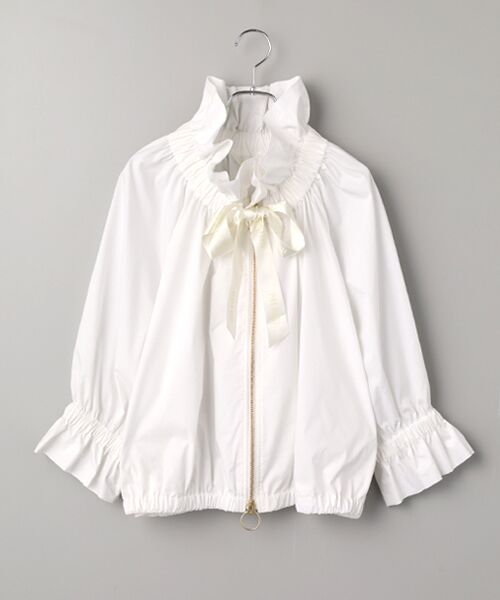 PINK HOUSE / ピンクハウス ブルゾン | ストレッチブロードジャケット（シロ）