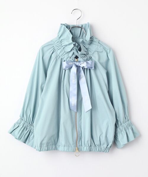 PINK HOUSE / ピンクハウス ブルゾン | ストレッチブロードジャケット（ブルー）