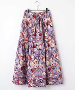 PINK HOUSE / ピンクハウス ロング・マキシ丈スカート | フラワーチェックプリントスカート