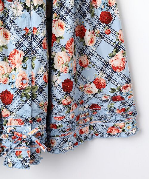 PINK HOUSE / ピンクハウス ロング・マキシ丈スカート | フラワーチェックプリントスカート | 詳細5