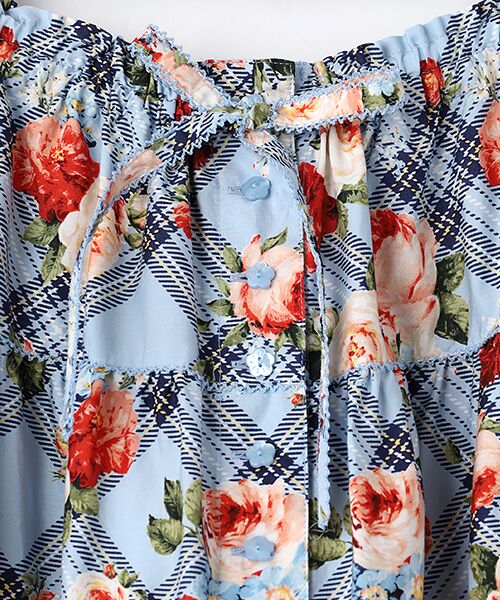 PINK HOUSE / ピンクハウス ロング・マキシ丈スカート | フラワーチェックプリントスカート | 詳細7