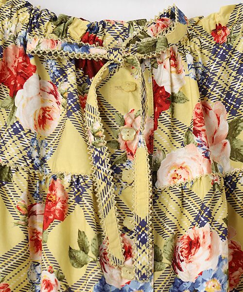 PINK HOUSE / ピンクハウス ロング・マキシ丈スカート | フラワーチェックプリントスカート | 詳細8