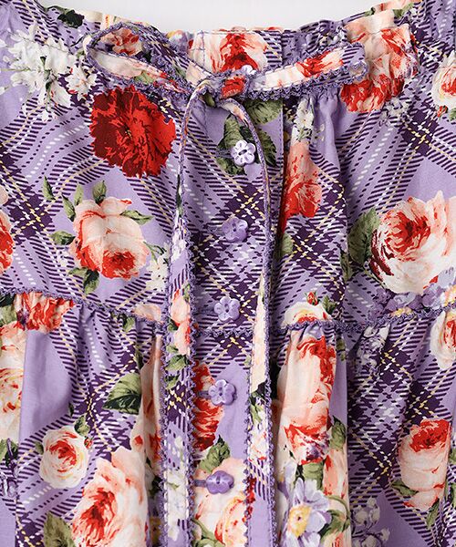 PINK HOUSE / ピンクハウス ロング・マキシ丈スカート | フラワーチェックプリントスカート | 詳細9