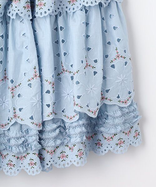 PINK HOUSE / ピンクハウス ロング・マキシ丈スカート | フラワーエンブレース使いスカート | 詳細4