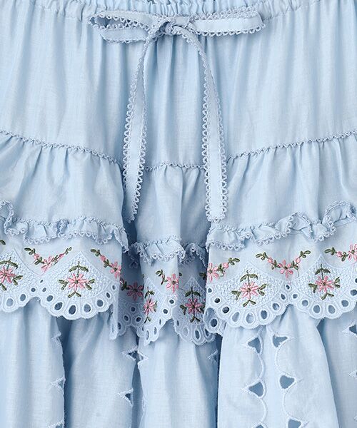 PINK HOUSE / ピンクハウス ロング・マキシ丈スカート | フラワーエンブレース使いスカート | 詳細6