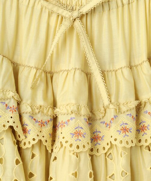 PINK HOUSE / ピンクハウス ロング・マキシ丈スカート | フラワーエンブレース使いスカート | 詳細7