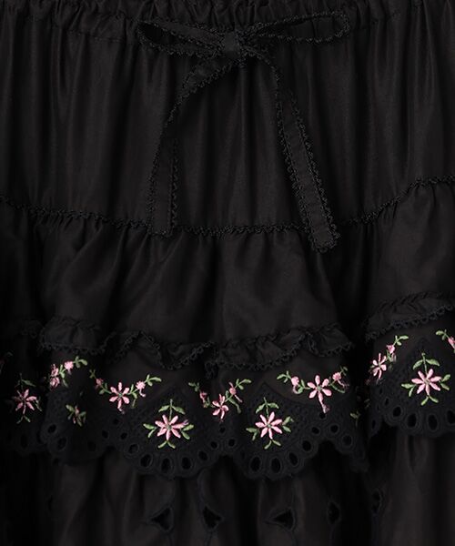 PINK HOUSE / ピンクハウス ロング・マキシ丈スカート | フラワーエンブレース使いスカート | 詳細8