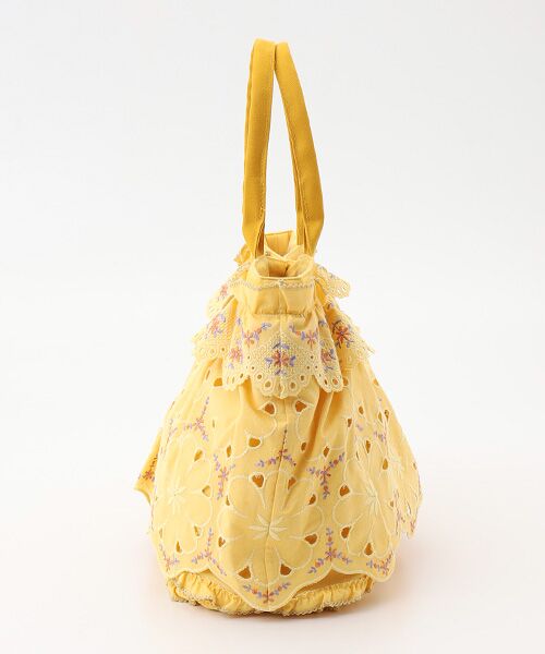 PINK HOUSE / ピンクハウス トートバッグ | フラワーエンブレース使いダンガリーバッグ | 詳細2