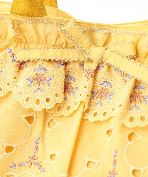 PINK HOUSE / ピンクハウス トートバッグ | フラワーエンブレース使いダンガリーバッグ | 詳細6