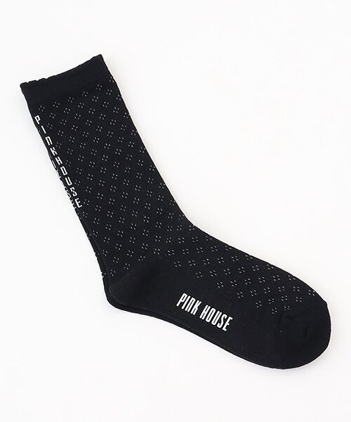 PINK HOUSE / ピンクハウス ソックス | バックロゴソックス（クロ）