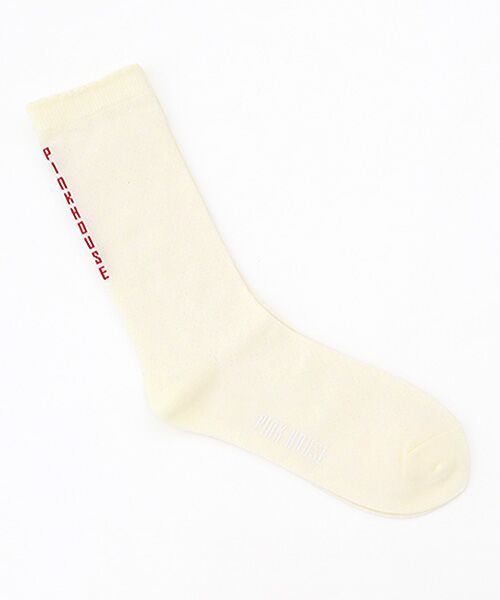 PINK HOUSE / ピンクハウス ソックス | バックロゴソックス（シロ）