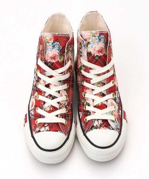 PINK HOUSE / ピンクハウス スニーカー | CONVERSE×PINK HOUSE フラワーチェックプリントハイカットスニーカー | 詳細1