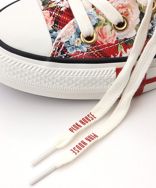 PINK HOUSE / ピンクハウス スニーカー | CONVERSE×PINK HOUSE フラワーチェックプリントハイカットスニーカー | 詳細6