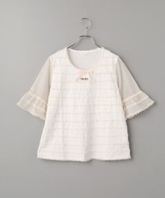 PINK HOUSE / ピンクハウス カットソー | トリコットオーガンジーフリル使いカットソー