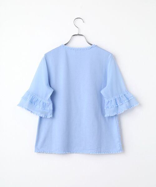 PINK HOUSE / ピンクハウス カットソー | トリコットオーガンジーフリル使いカットソー | 詳細4