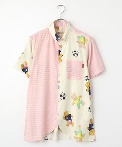 PINK HOUSE / ピンクハウス シャツ・ブラウス | サッカーくまプリントパッチワークシャツブラウス