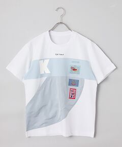 PINK HOUSE / ピンクハウス Tシャツ | ロゴプリントポリエステルタフタ使いカットソー
