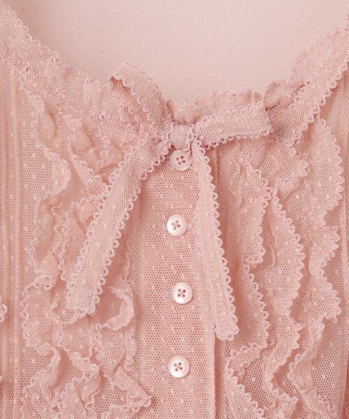PINK HOUSE / ピンクハウス その他トップス | ドットチュールフリル使いタブリエ | 詳細8