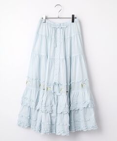 PINK HOUSE / ピンクハウス ロング・マキシ丈スカート | 鈴蘭刺繍ティアードスカート