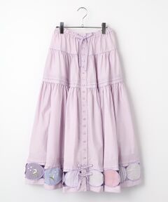 PINK HOUSE / ピンクハウス ロング・マキシ丈スカート | パッチワーク使いティアードスカート