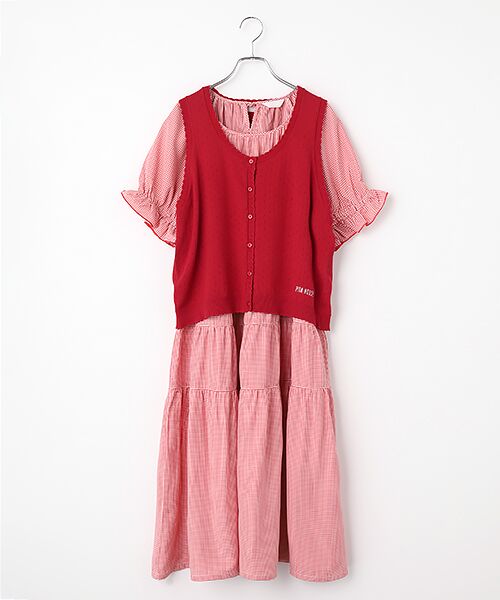 PINK HOUSE / ピンクハウス セットアップ | 2026PINK HOUSE SUMMER SET（アカ×アカギンガム）