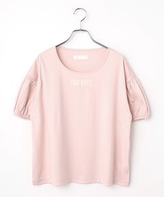 PINK HOUSE / ピンクハウス カットソー | ロゴプリントパフスリーブカットソー