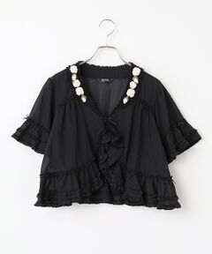 PINK HOUSE / ピンクハウス シャツ・ブラウス | ローズモチーフいっぱいフリルブラウス