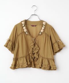 PINK HOUSE / ピンクハウス シャツ・ブラウス | ローズモチーフいっぱいフリルブラウス