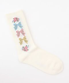 PINK HOUSE / ピンクハウス ソックス | ロココリボン柄ソックス