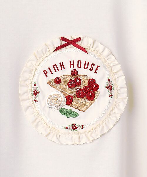 PINK HOUSE / ピンクハウス カットソー | クレープリー刺繍アップリケ付きカットソー | 詳細2