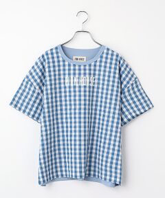 PINK HOUSE / ピンクハウス カットソー | ロゴプリント入りギンガムチェック×カットソー