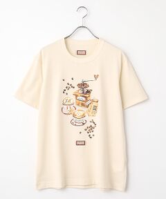 PINK HOUSE / ピンクハウス Tシャツ | カフェカールプリントＴシャツ